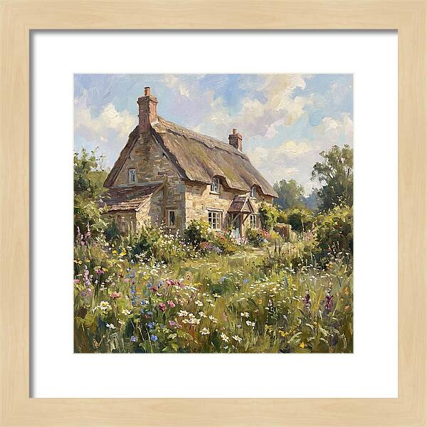 Charming Cottage Surrounded By Blooms
