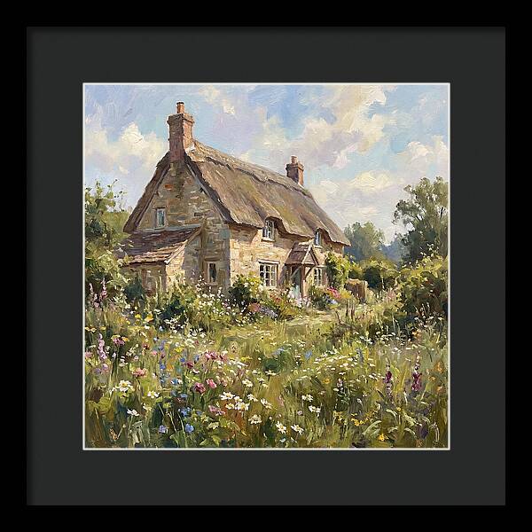 Charming Cottage Surrounded By Blooms