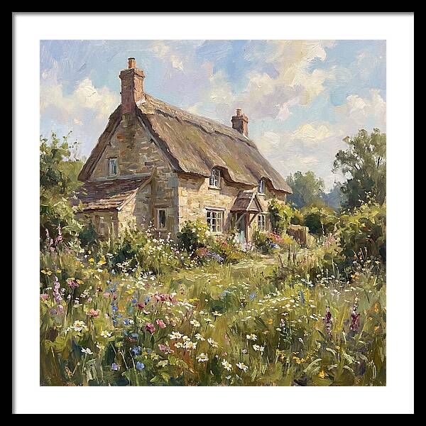 Charming Cottage Surrounded By Blooms