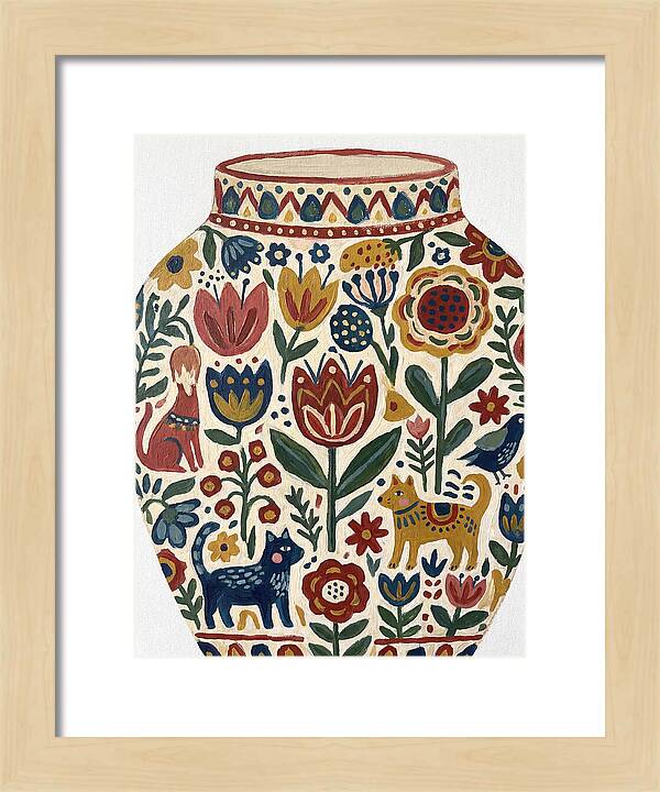 Charming Folk Art Vessel