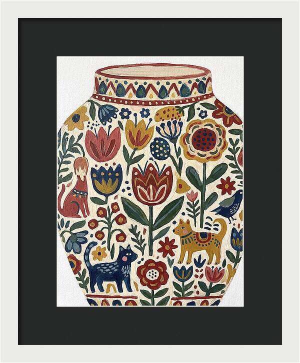 Charming Folk Art Vessel