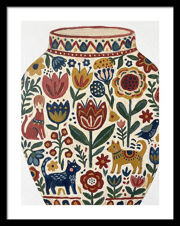 Charming Folk Art Vessel