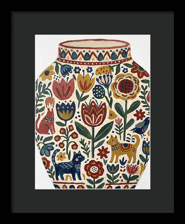 Charming Folk Art Vessel