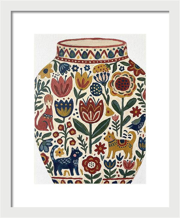 Charming Folk Art Vessel