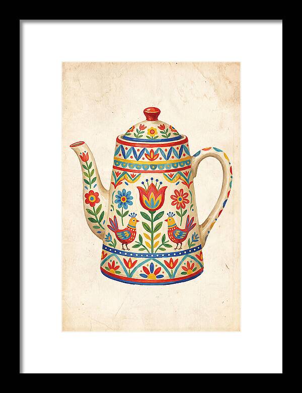 Charming Folk Teapot