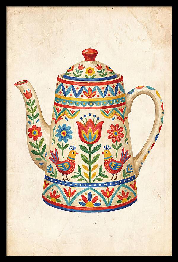 Charming Folk Teapot
