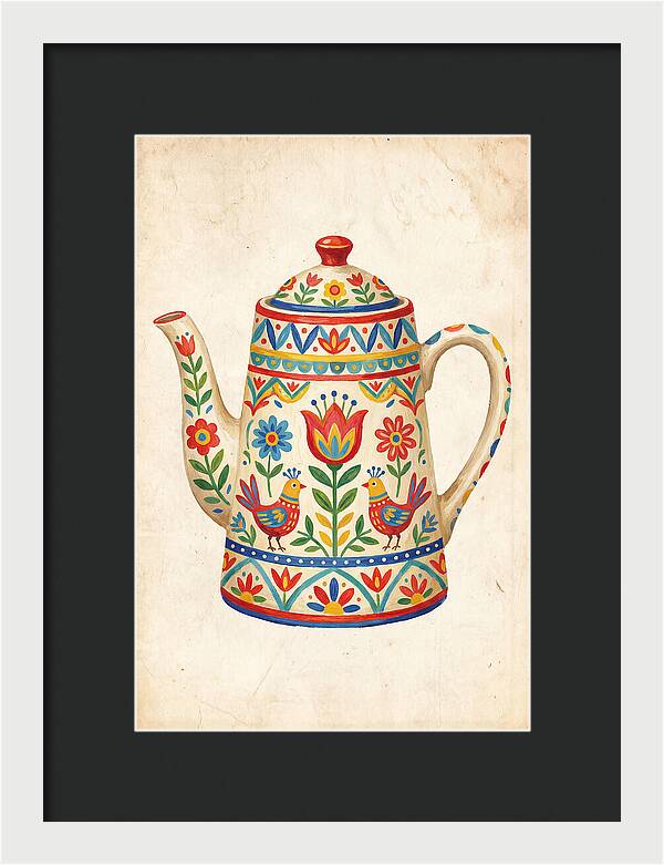 Charming Folk Teapot