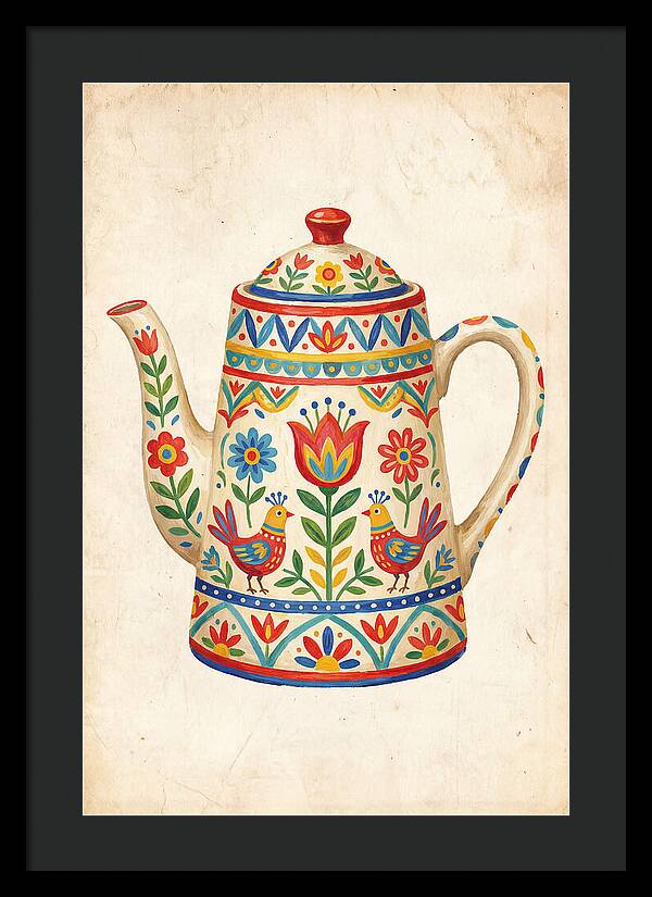 Charming Folk Teapot
