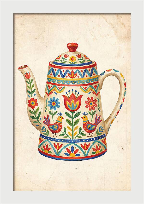 Charming Folk Teapot