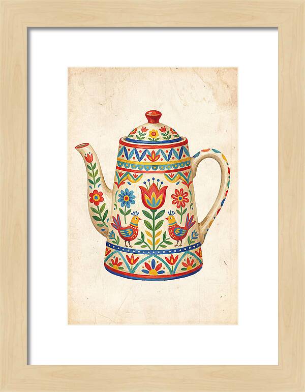 Charming Folk Teapot
