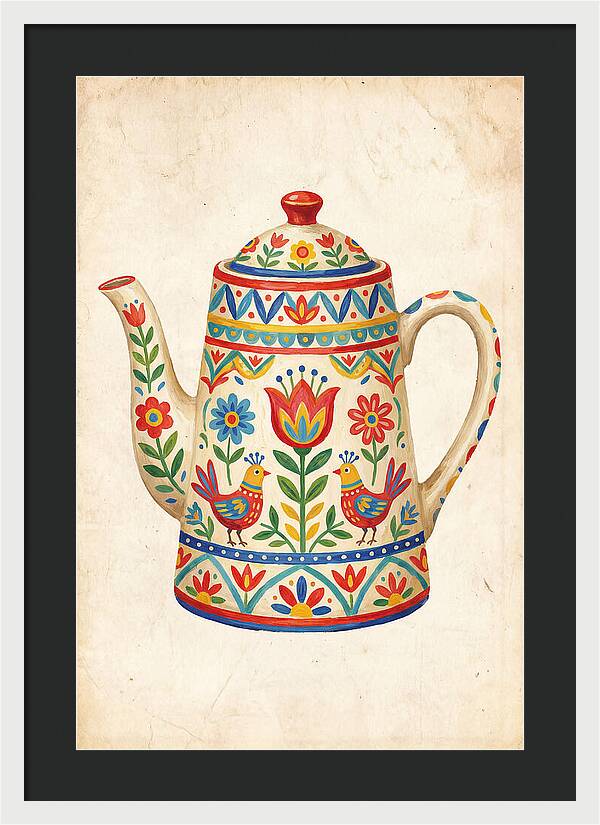 Charming Folk Teapot
