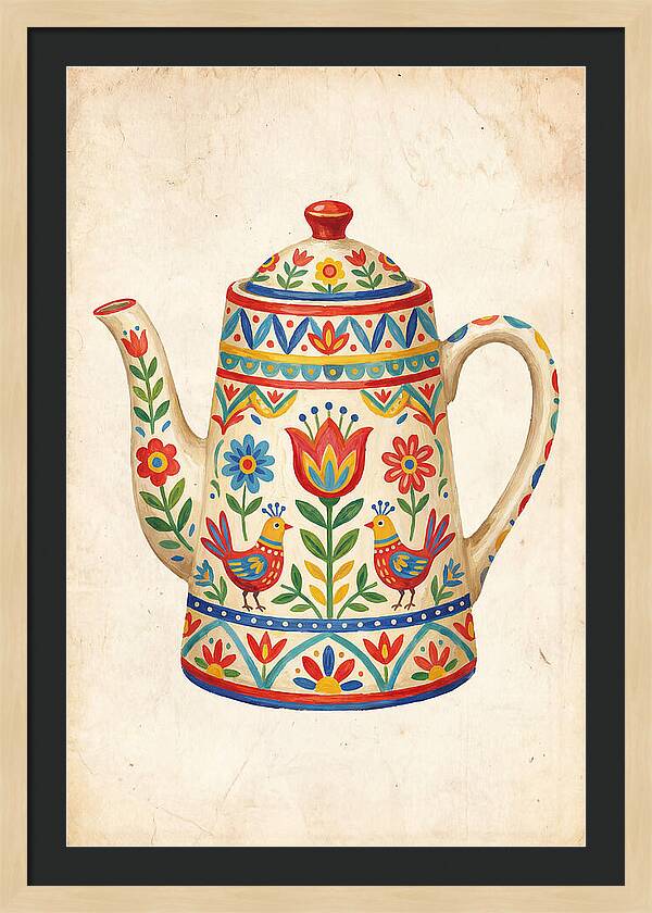 Charming Folk Teapot