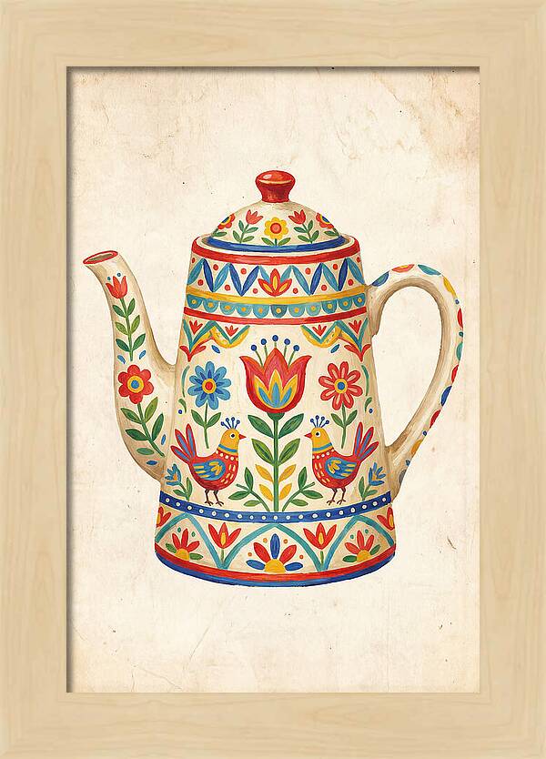 Charming Folk Teapot