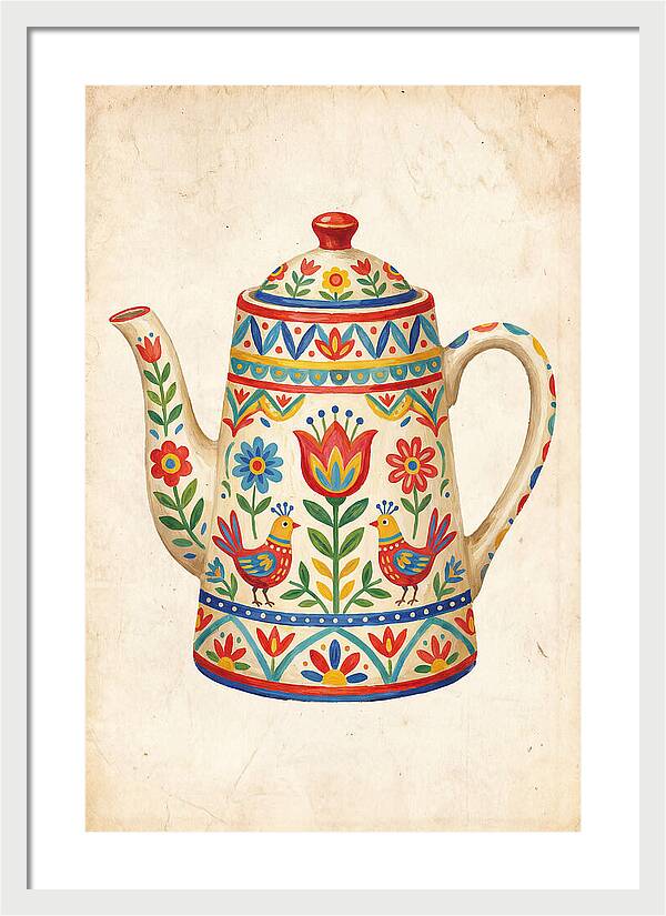 Charming Folk Teapot