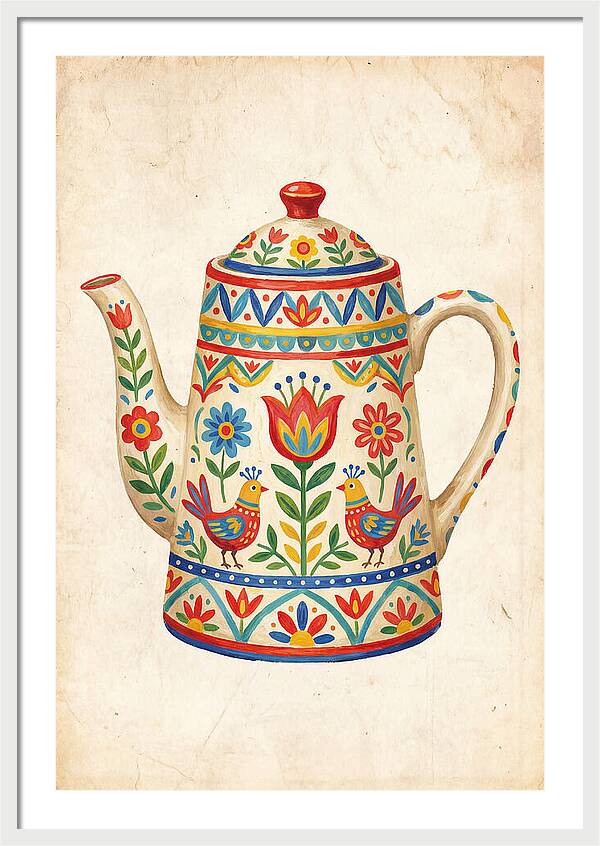 Charming Folk Teapot