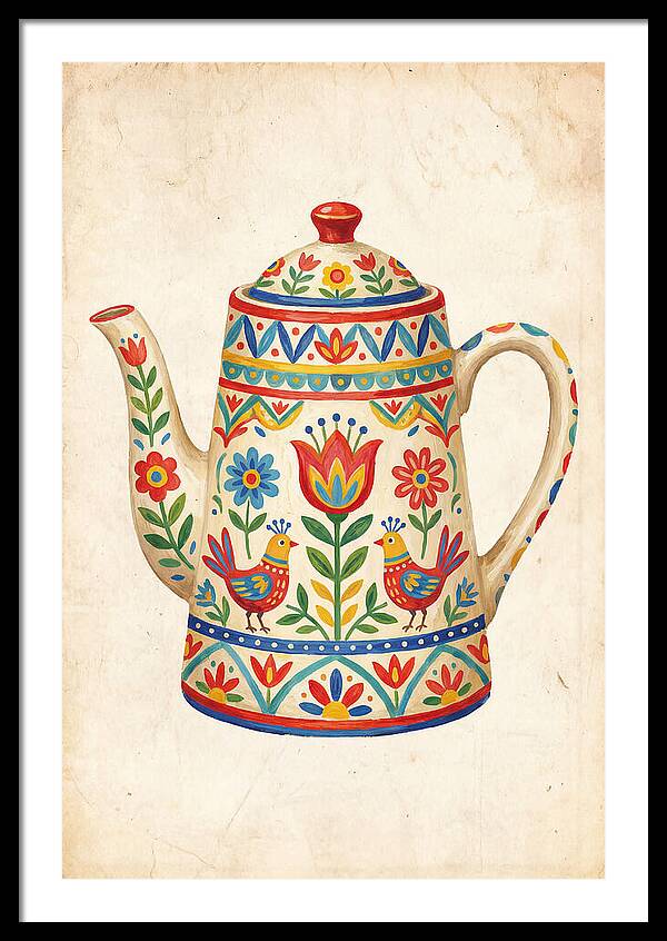 Charming Folk Teapot