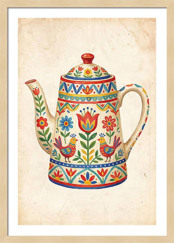 Charming Folk Teapot