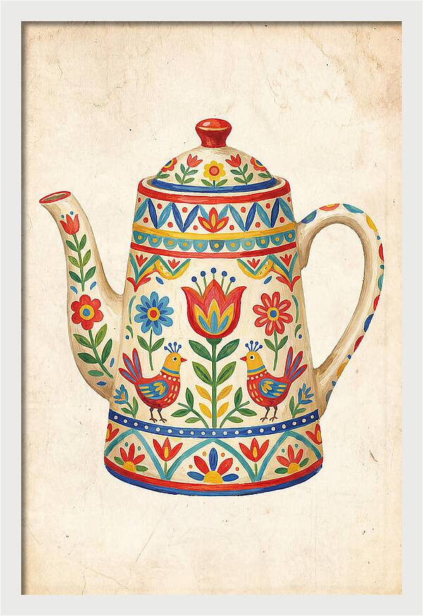 Charming Folk Teapot