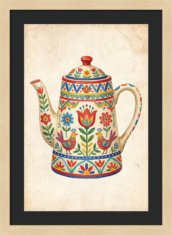 Charming Folk Teapot