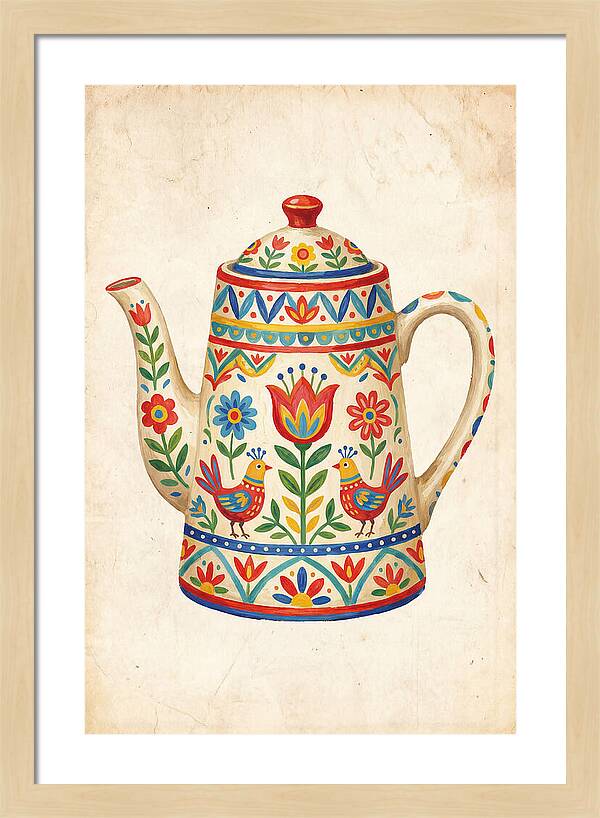 Charming Folk Teapot