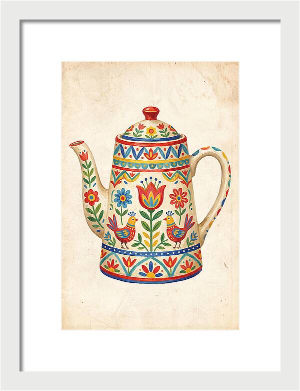 Charming Folk Teapot