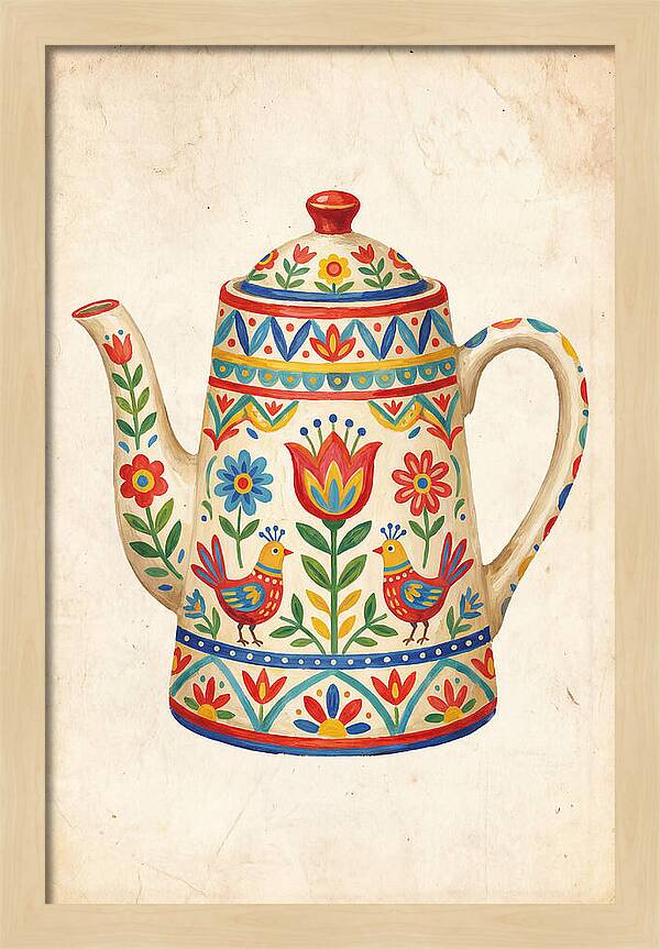 Charming Folk Teapot