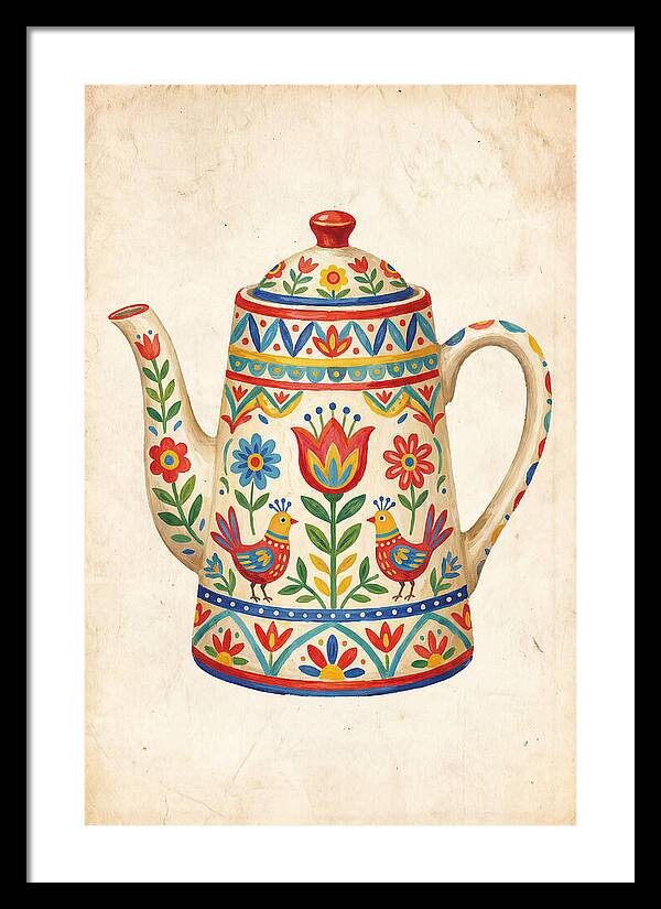 Charming Folk Teapot