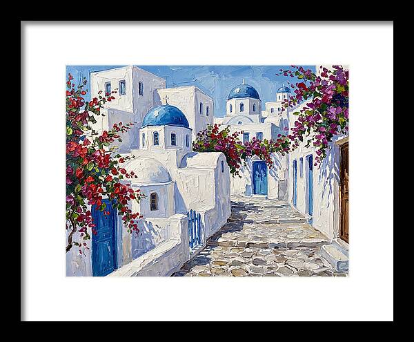 Charming Greek Village Scene