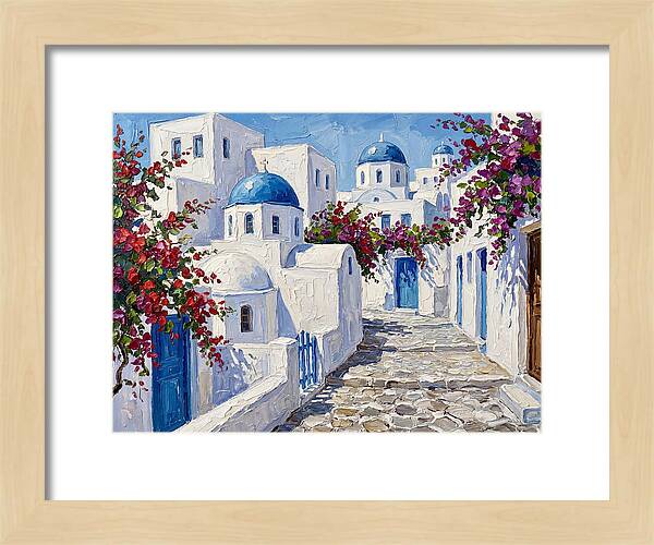 Charming Greek Village Scene