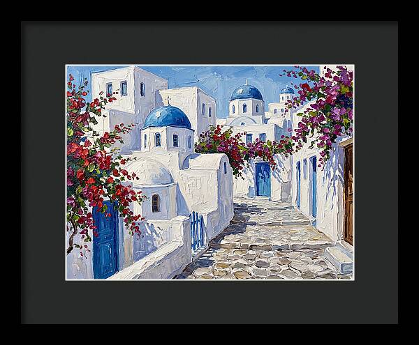 Charming Greek Village Scene