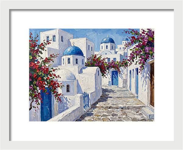Charming Greek Village Scene
