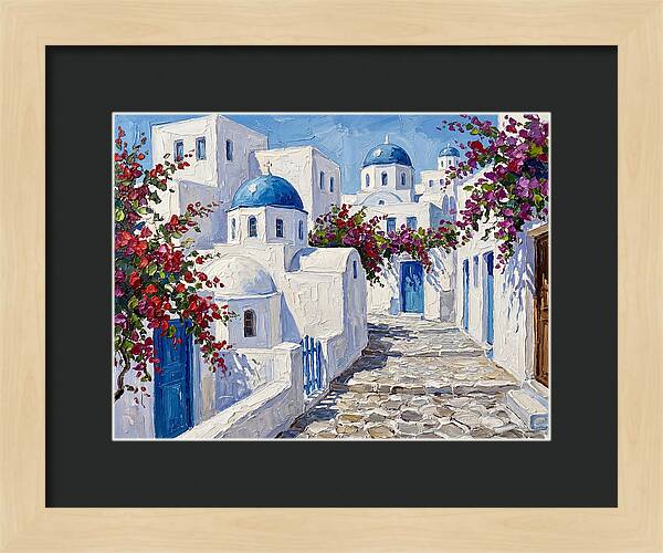 Charming Greek Village Scene