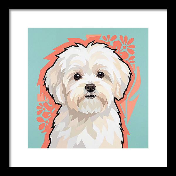 Charming Maltese Canine Portrait