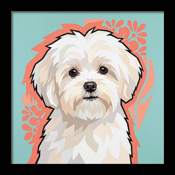 Charming Maltese Canine Portrait