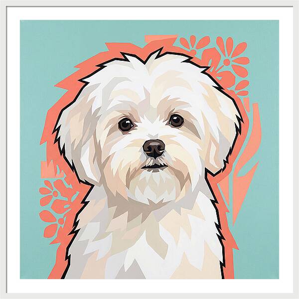 Charming Maltese Canine Portrait