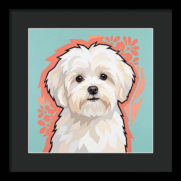 Charming Maltese Canine Portrait
