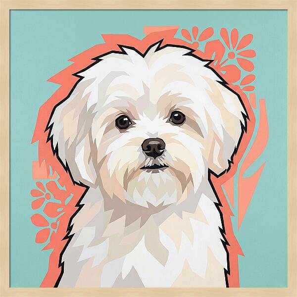 Charming Maltese Canine Portrait