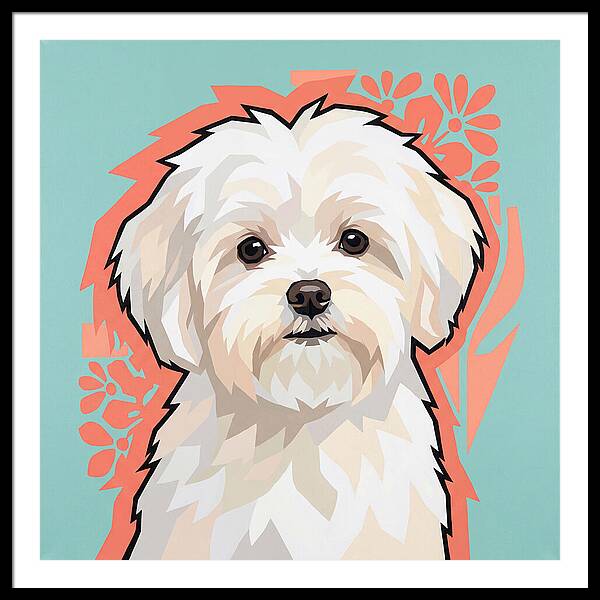 Charming Maltese Canine Portrait