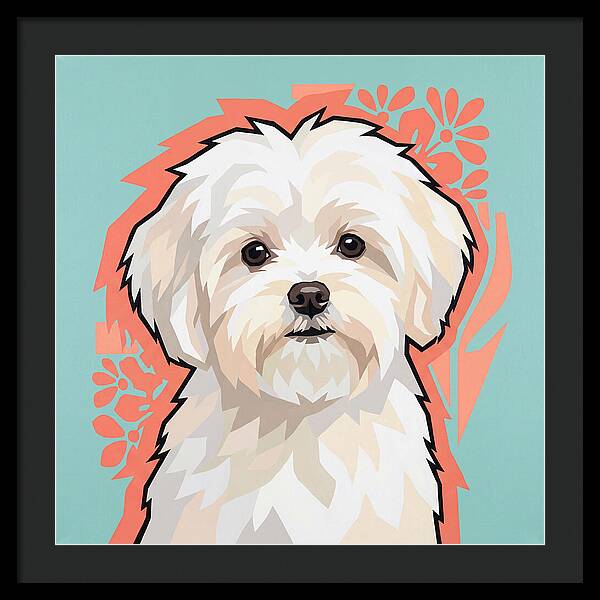 Charming Maltese Canine Portrait