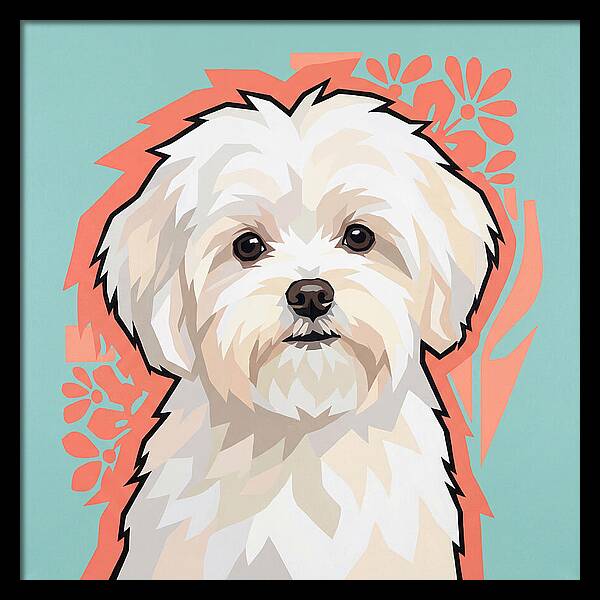 Charming Maltese Canine Portrait