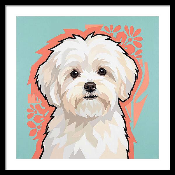 Charming Maltese Canine Portrait