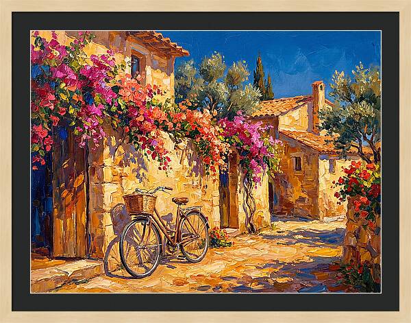 Charming Mediterranean Bicycle Scene