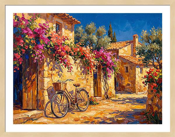 Charming Mediterranean Bicycle Scene