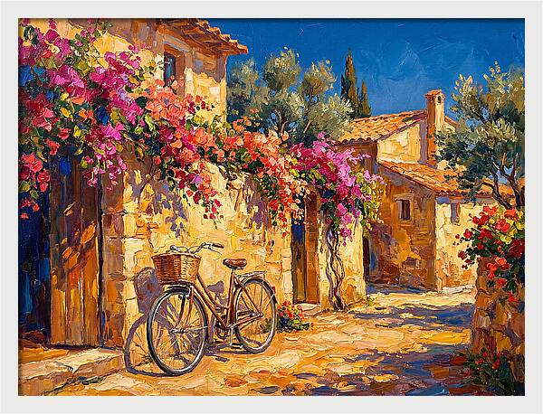 Charming Mediterranean Bicycle Scene