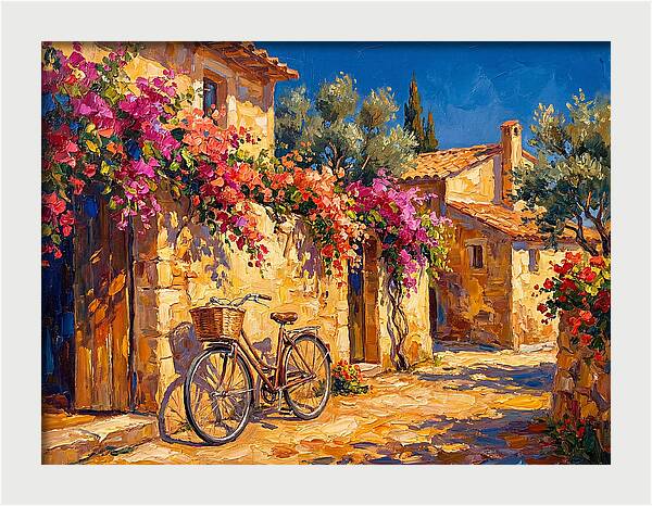 Charming Mediterranean Bicycle Scene
