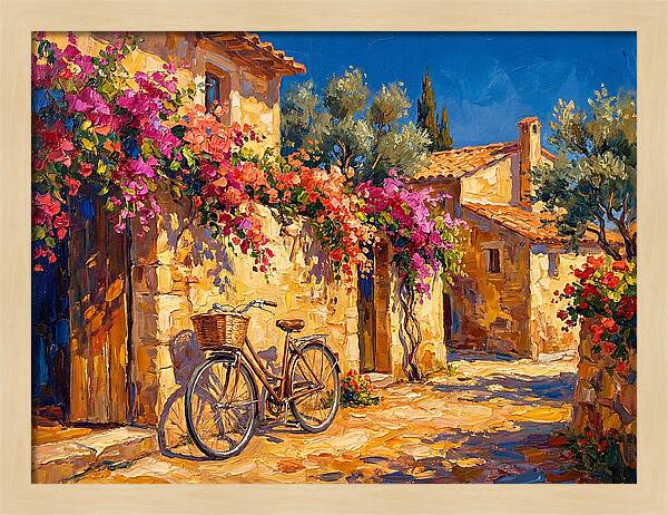 Charming Mediterranean Bicycle Scene