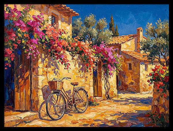 Charming Mediterranean Bicycle Scene