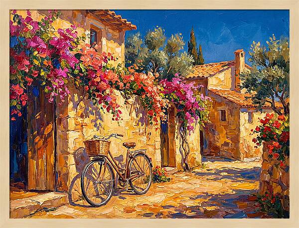 Charming Mediterranean Bicycle Scene