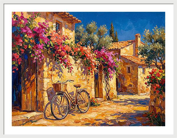 Charming Mediterranean Bicycle Scene