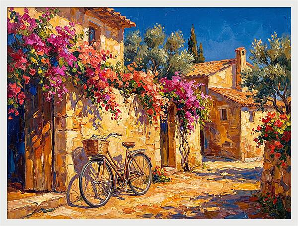 Charming Mediterranean Bicycle Scene